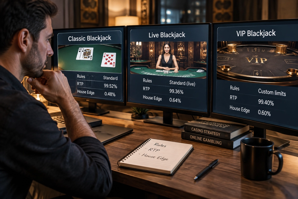 Online Blackjack Formats Compared: Rules, RTP and House Edge